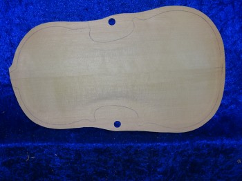 carved violin top 2562