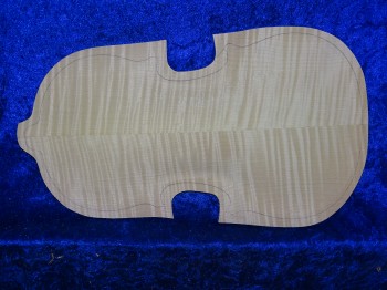 carved flamed violin back 2576