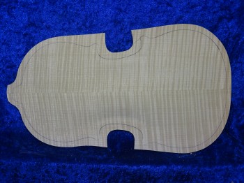 carved best flamed violin back 3505