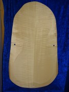 carved old cello back 3108