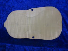 3/4 carved flamed violin back 3383