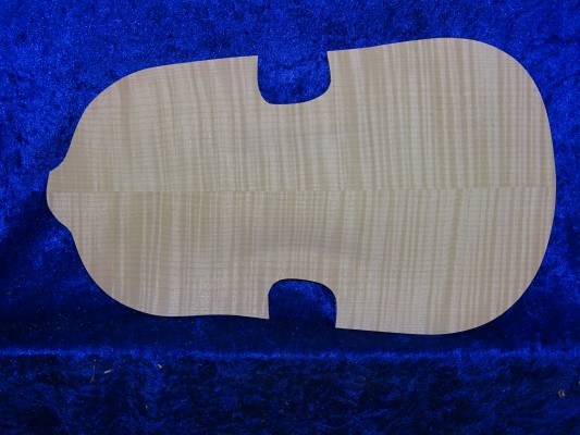 carved flamed violin back 2571