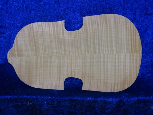 carved flamed violin back 2571
