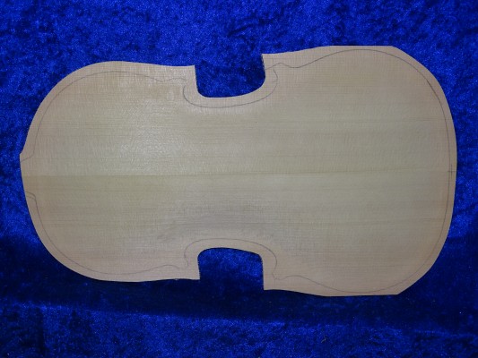 carved viola top 3413