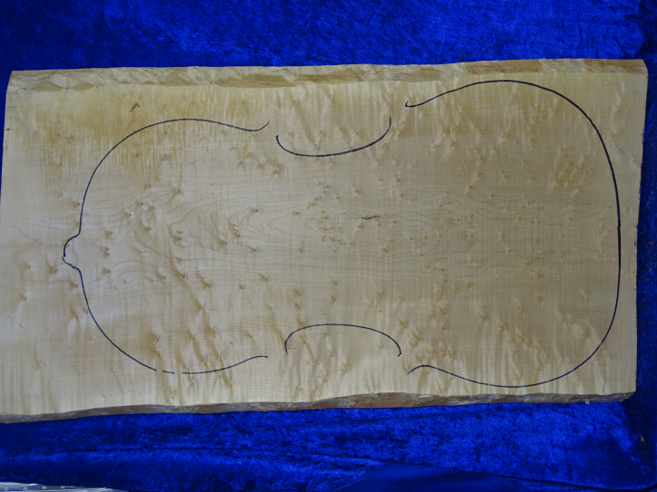 Vogelaugenahorn 3981 Cello