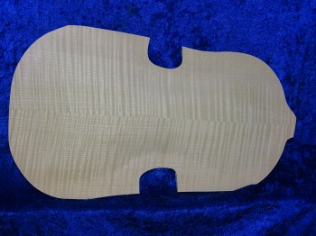 carved flamed viola back 3613