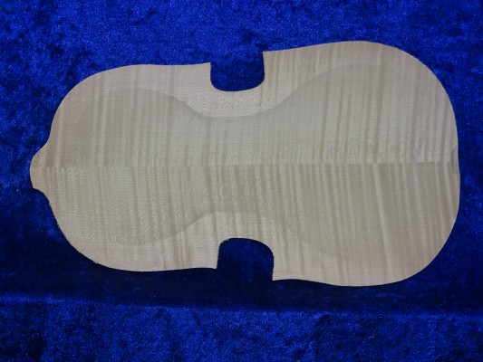 1/2 carved flamed violin back 3421