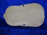 3/4 carved flamed violin back 3379
